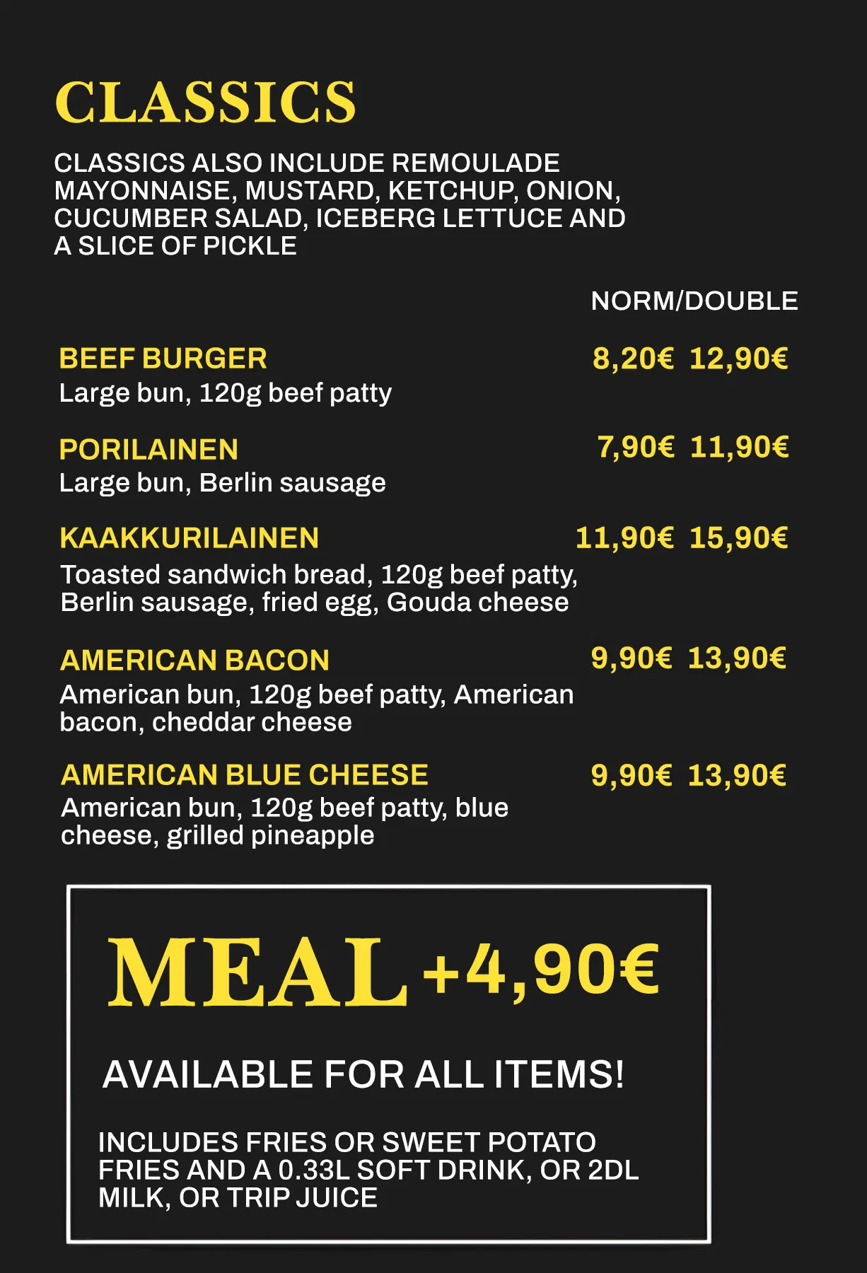 Classic grill meals part 1